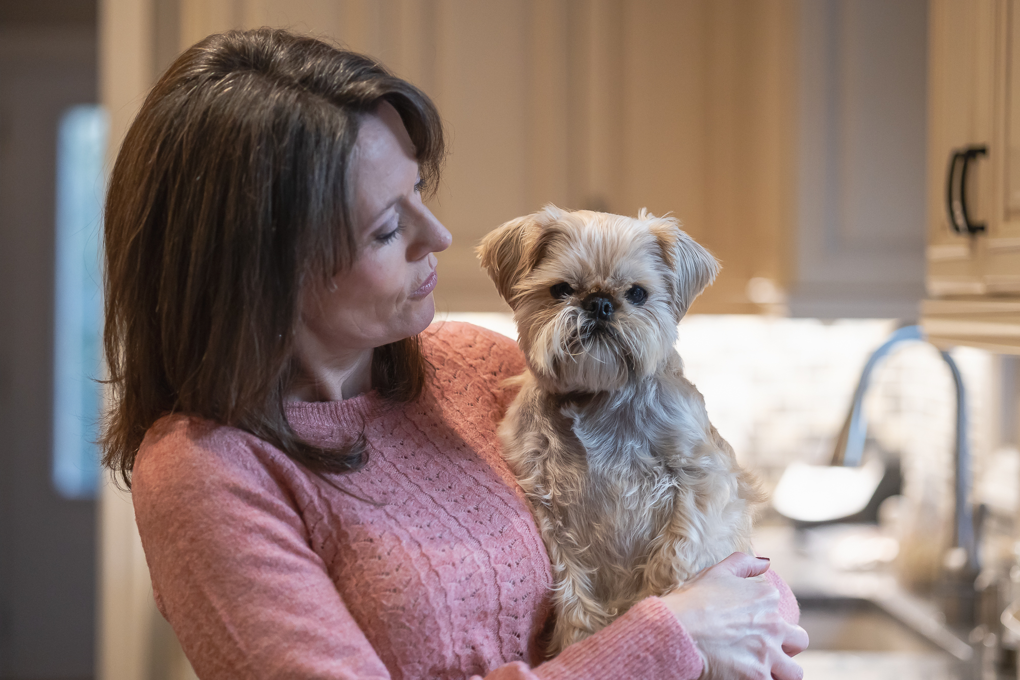 pet commercial photo dog nutritionist with her dog