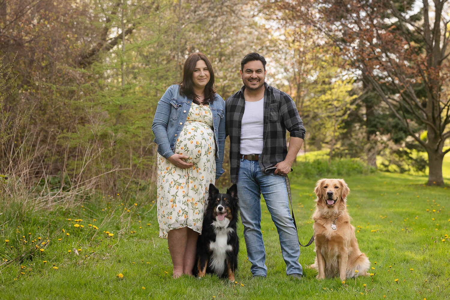 family pictures with dogs A family and pet photoshoot in the heart of Mississauga.