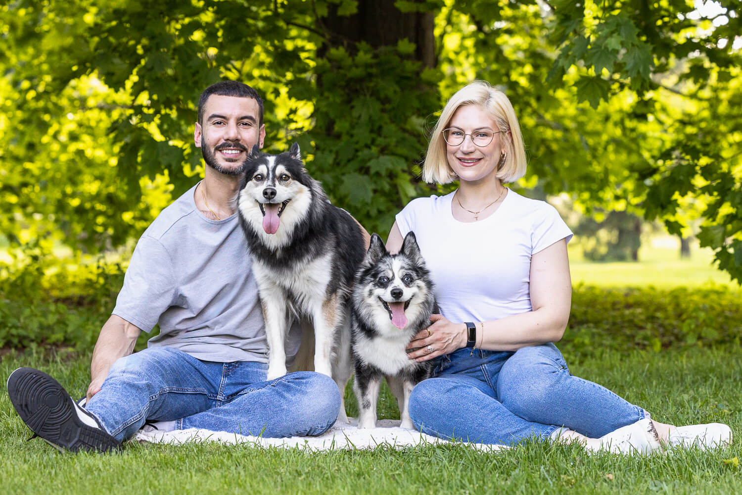 family dog photoshoot in London, Ontario at Springbank Park