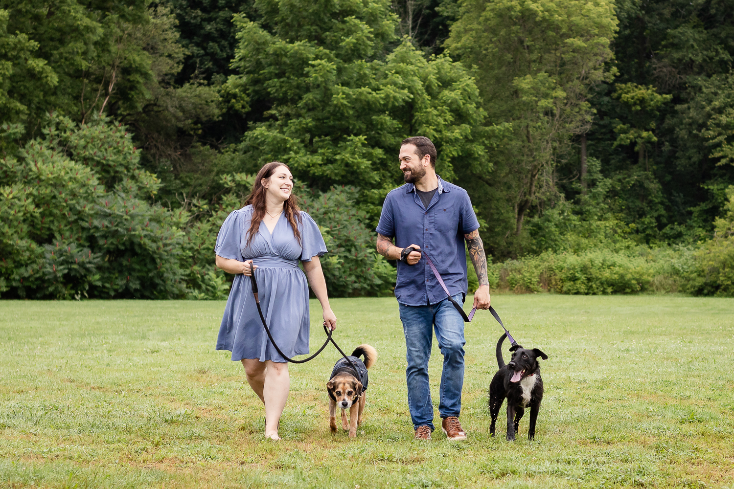 pet family photos in Burlington at Lowville Park family with pets photo session in Burlington, ON