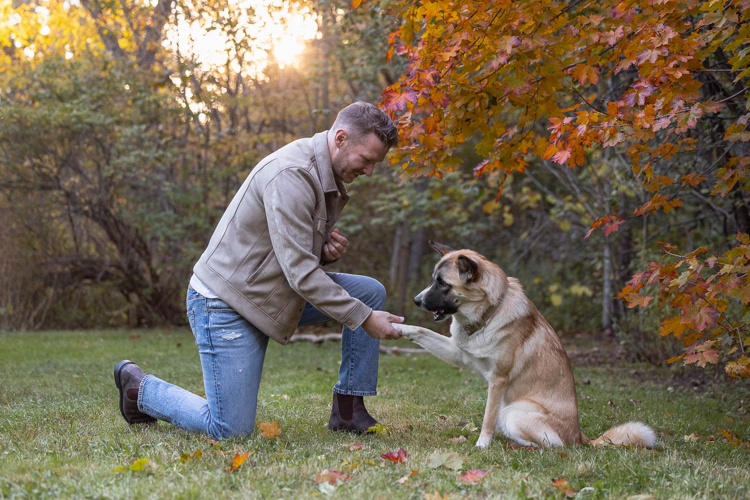 family dog photoshoot in Burlington pet and family photography in Burlington.