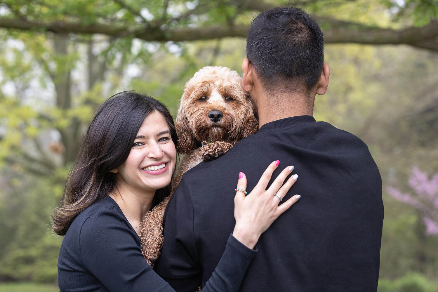 family photos with pets at Gairloch Gardens posed pet and family image taken at Gairloch Gardens.