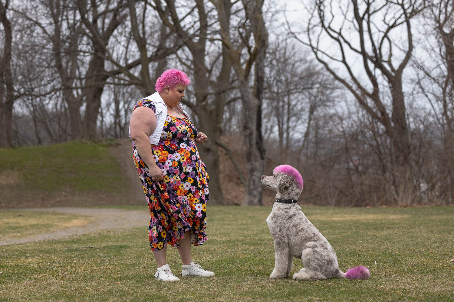 family photos with pets pet and family photoshoot taken at Dundrum Castle.