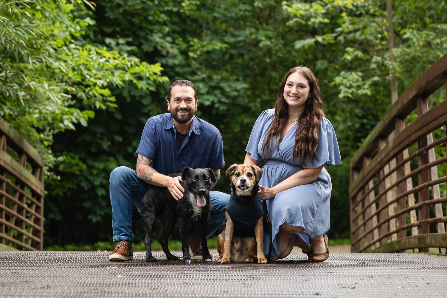 pet and family photoshoot in Burlington family photos with pets at Lowville Park