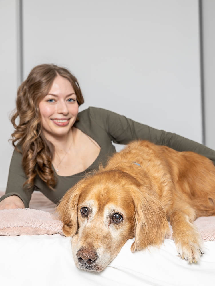 in-home family and pet photo session.