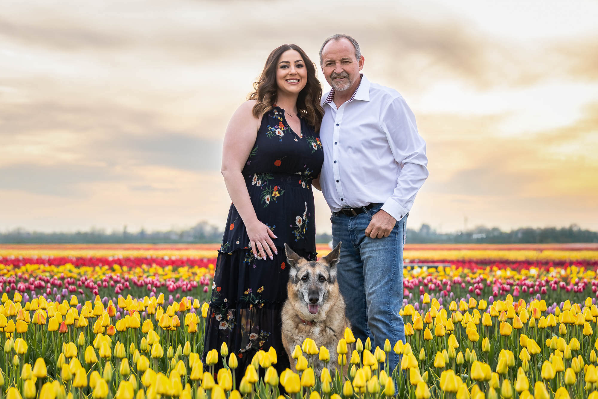 family portraits with senior dog at Tasc family and dog photoshoot at TASC