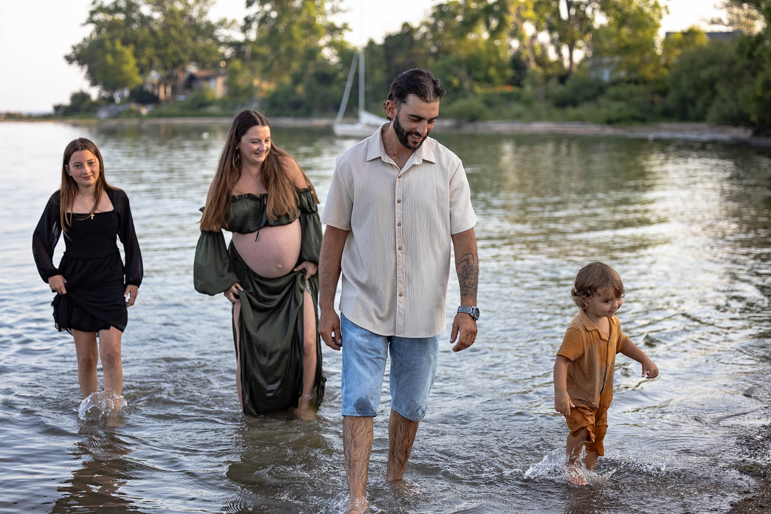 beach family photoshoot at Dunville Conservation beach.